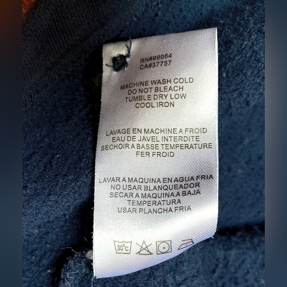 Men’s XXL Navy Blue 80/20 Cotton Poly RVCA Cardigan Sweatshirt Sweater - Picture 5 of 16